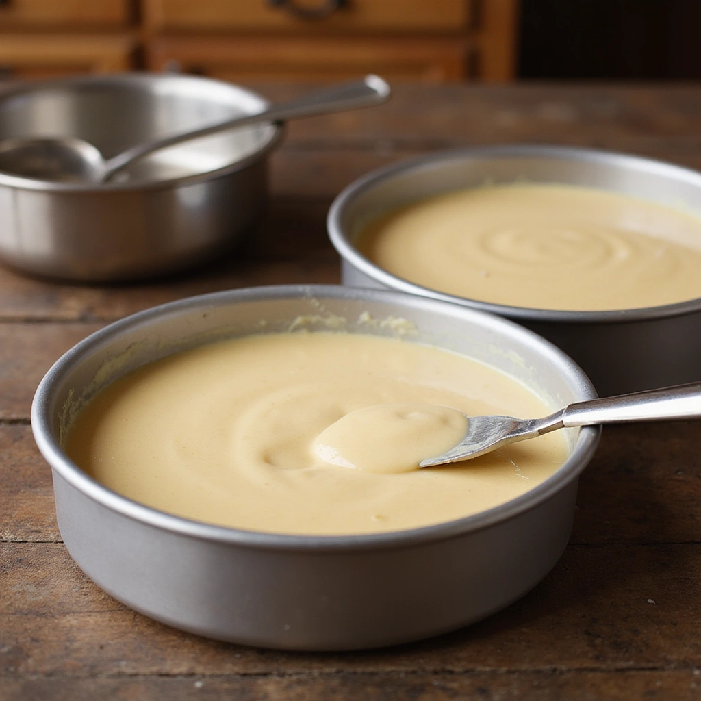 1 to 1 Baking Flour Recipes That Always Work - Step 7: Pour Batter into Pans