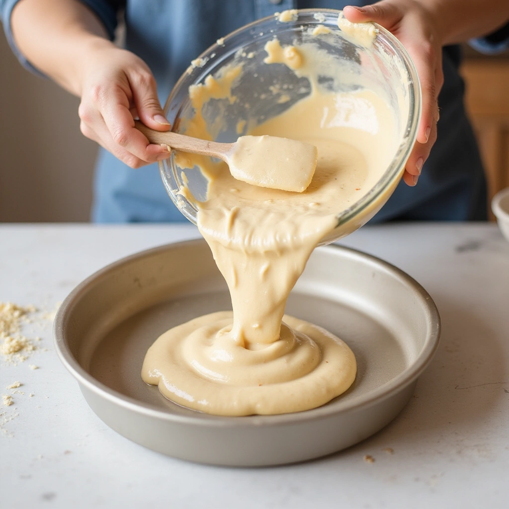 Baking Recipes Without Baking Powder That Still Rise - Step 8: Pour Batter into Pan