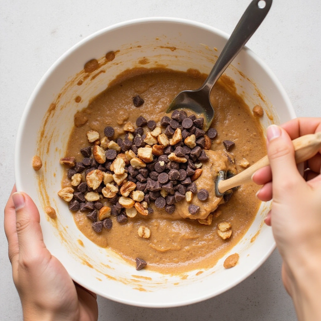 Baking with Blondie Recipes That Inspire - Step 5: Fold in Chocolate Chips and Nuts