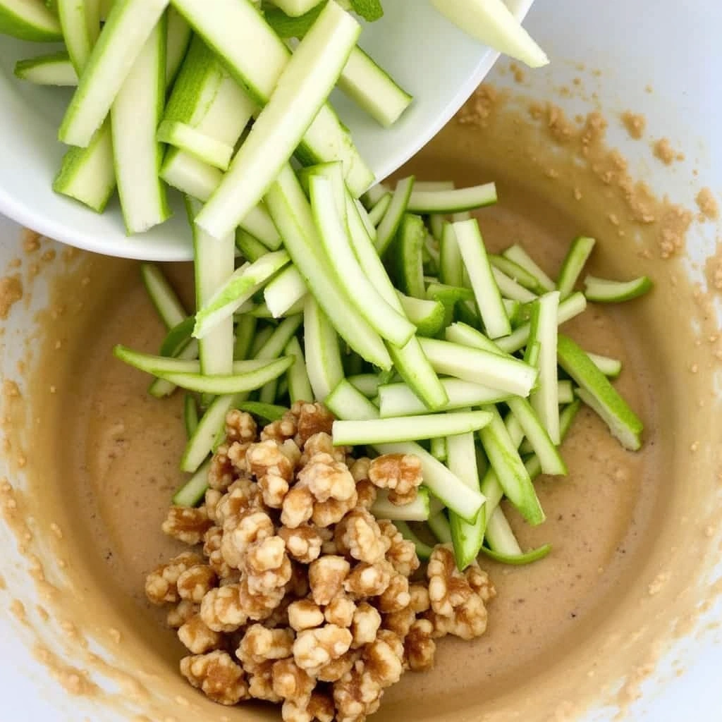 Delicious Gluten-Free Zucchini Bread Recipe: Moist & Flavorful! - Step 6: Fold in Zucchini and Optional Add-ins