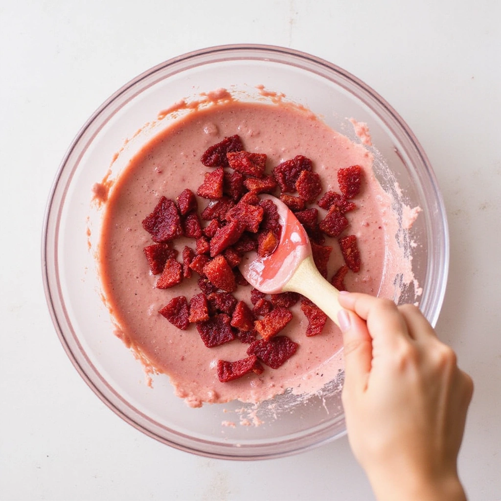 Freeze Dried Strawberry Baking Recipes with Fresh Flavor - Step 5: Incorporate Freeze Dried Strawberries
