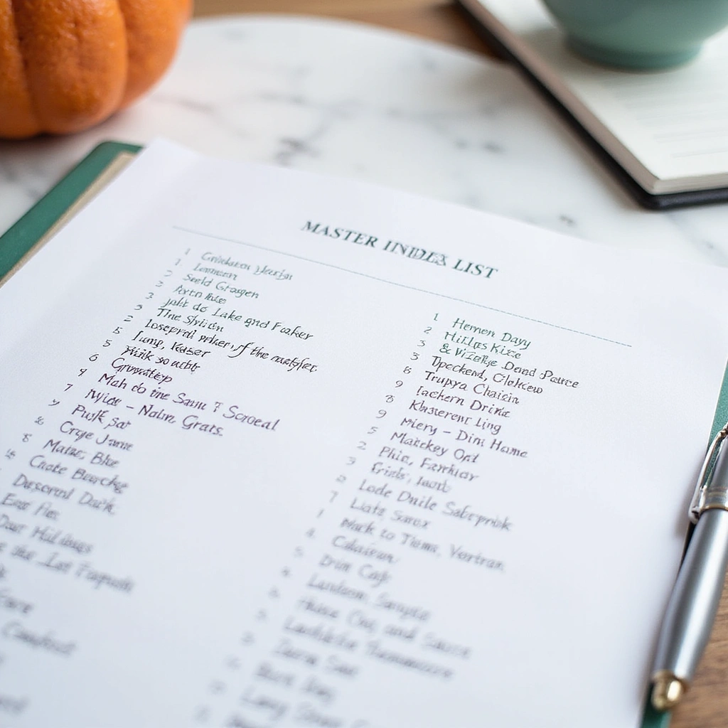 How to Organize Baking Recipes Easily at Home - Step 3: Create a Master Index