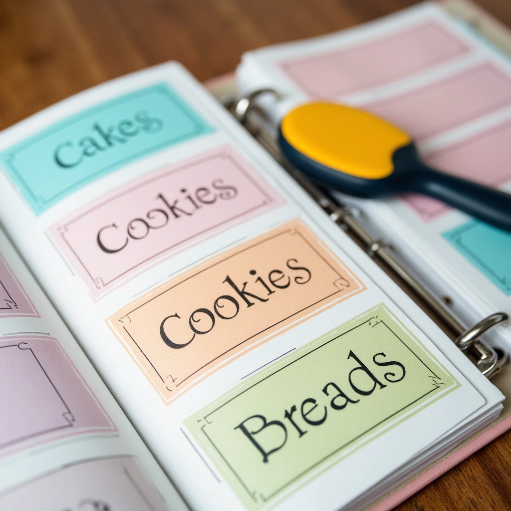 How to Organize Baking Recipes Easily at Home - Step 5: Label Each Section