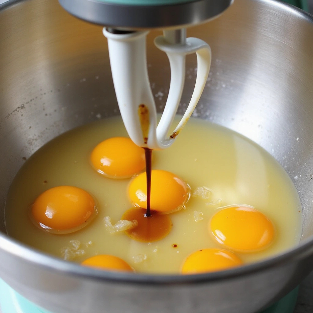 Malted Milk Powder Baking Recipes with Old-Fashioned Taste - Step 4: Add Eggs and Vanilla