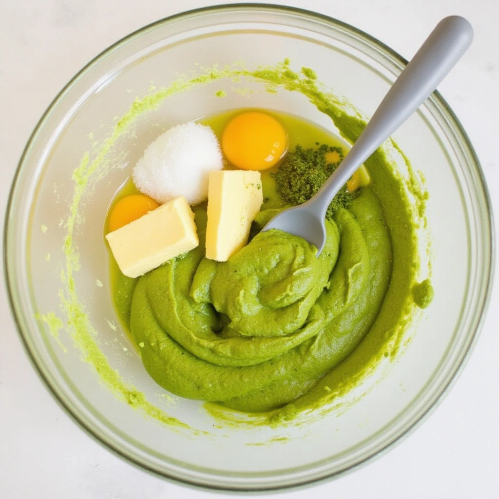 Matcha Tea Baking Recipes That Look and Taste Beautiful - Step 4: Add Eggs and Matcha