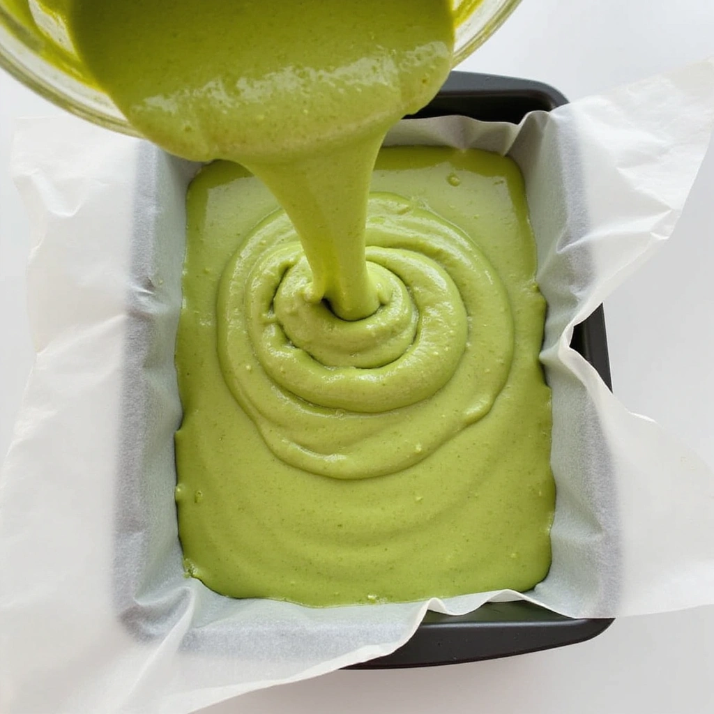 Matcha Tea Baking Recipes That Look and Taste Beautiful - Step 6: Pour Batter into Pan