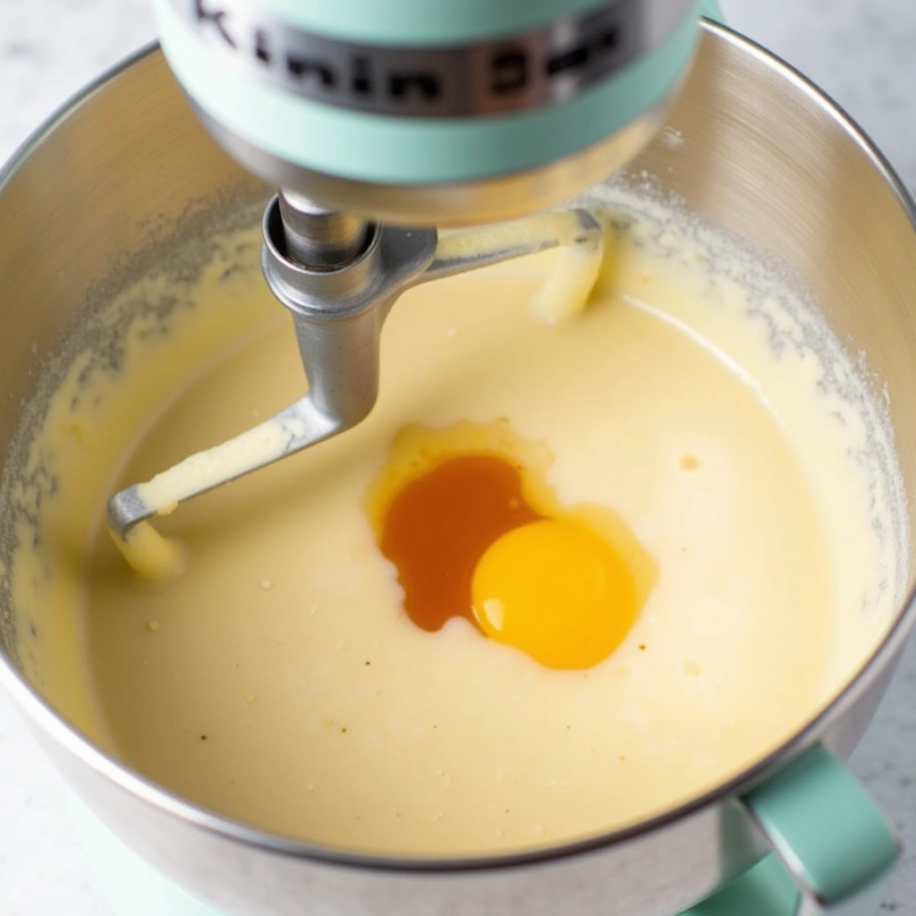 Simple Cake Baking Recipes for Any Occasion - Step 3: Add Eggs and Vanilla