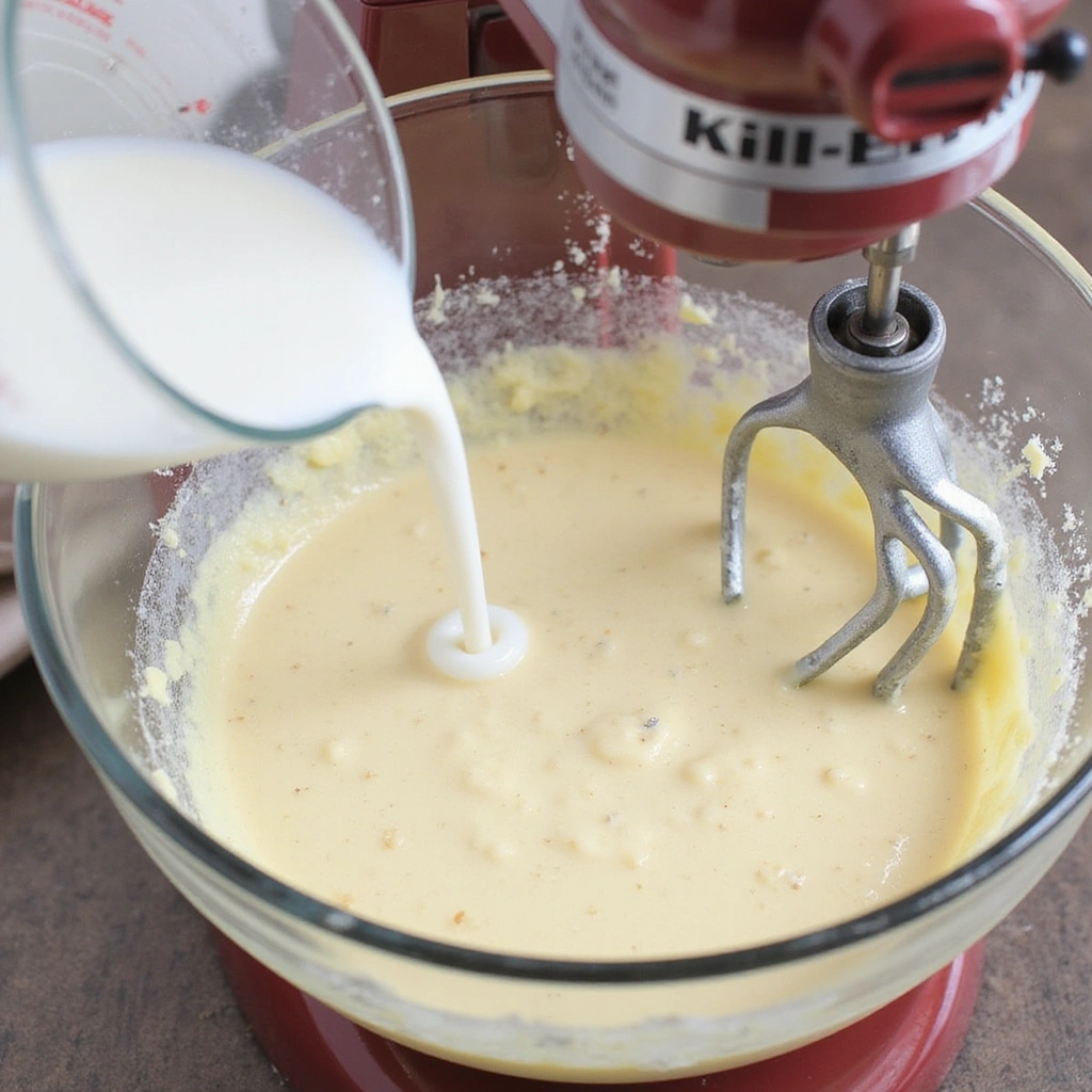 Stand Mixer Baking Recipes That Save You Time - Step 6: Add Milk