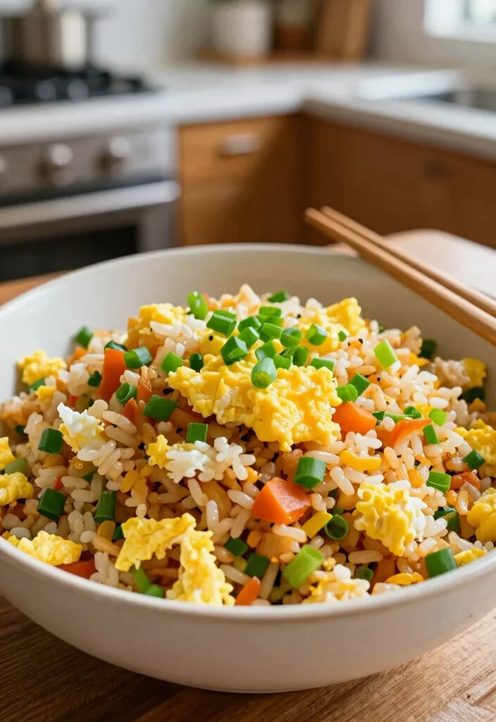 10 Easy Dinner Recipes for Two Simple Evenings - 7. Egg Fried Rice 1