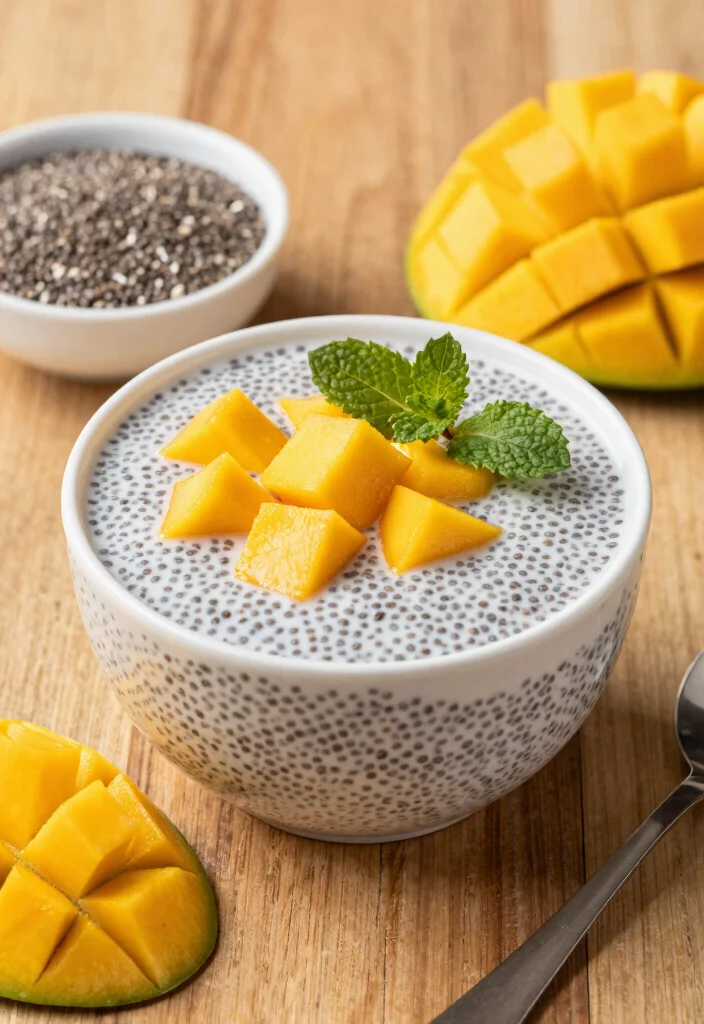 10 Raw Vegan Recipes with Fresh Natural Ingredients 1 10 Raw Vegan Recipes with Fresh Natural Ingredients - 1. Exquisite Mango Coconut Chia Pudding 1