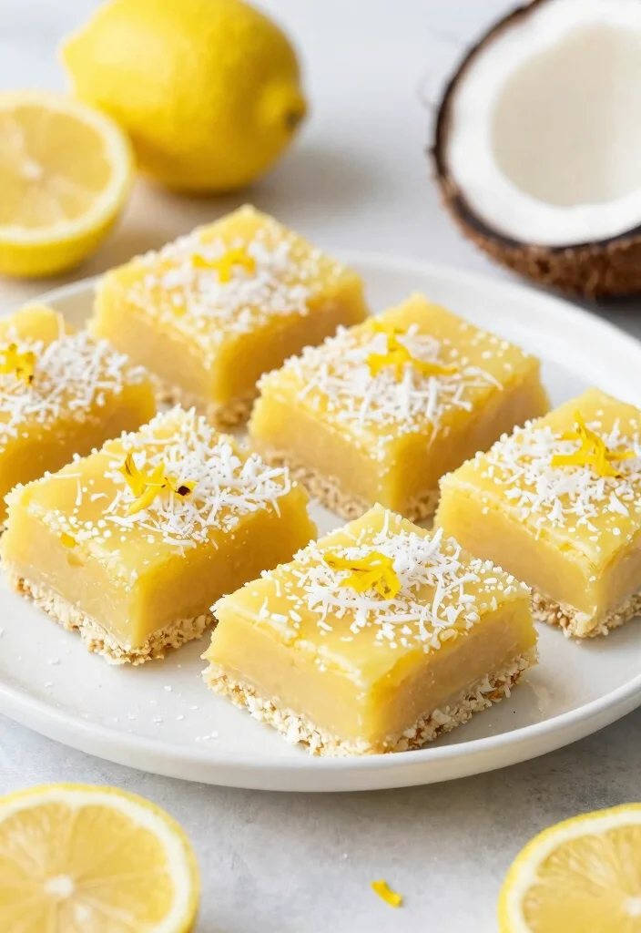 10 Raw Vegan Recipes with Fresh Natural Ingredients 67 10 Raw Vegan Recipes with Fresh Natural Ingredients - 7. Zesty Lemon Coconut Bars 1