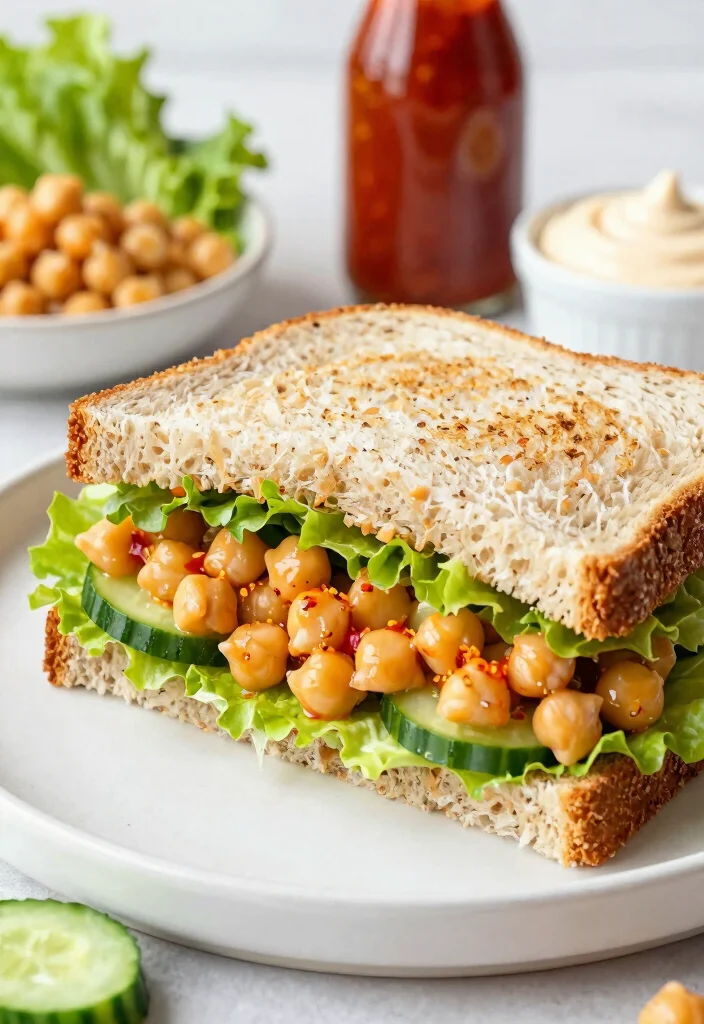 10 Vegan Sandwich Recipes for Quick Lunch Ideas 23 10 Vegan Sandwich Recipes for Quick Lunch Ideas - 3. Spicy Chickpea Salad Sandwich 1