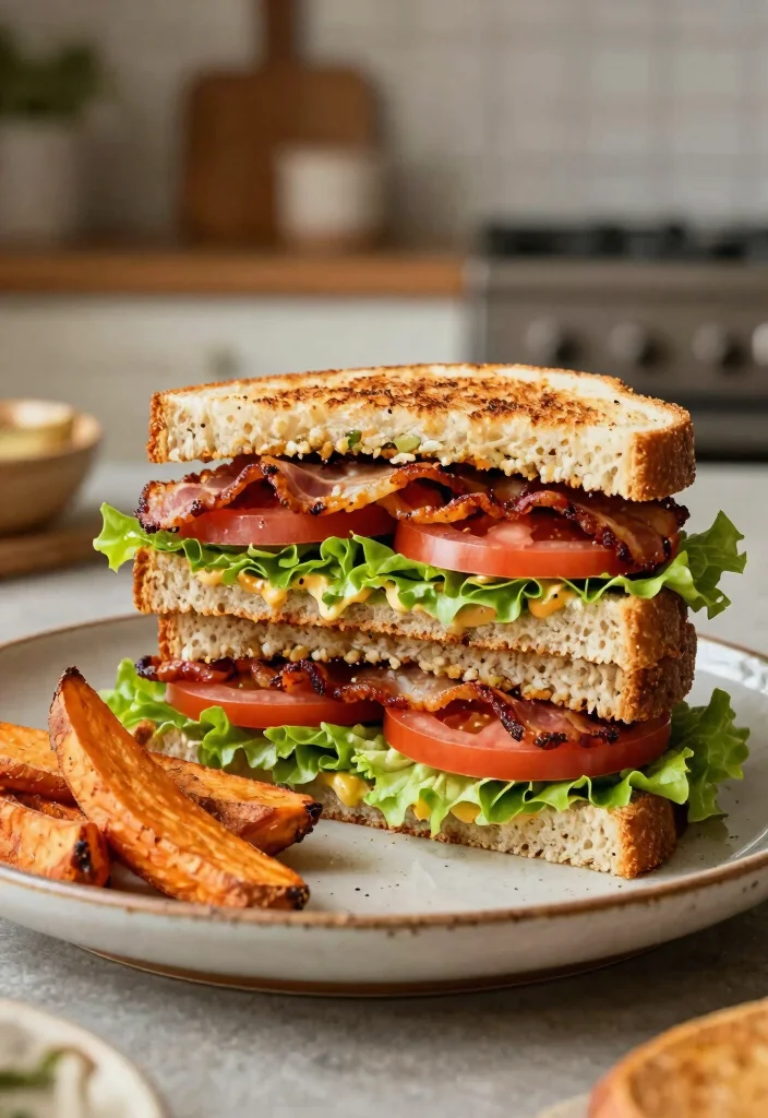 10 Vegan Sandwich Recipes for Quick Lunch Ideas 45 10 Vegan Sandwich Recipes for Quick Lunch Ideas - 5. Classic BLT with a Twist 1