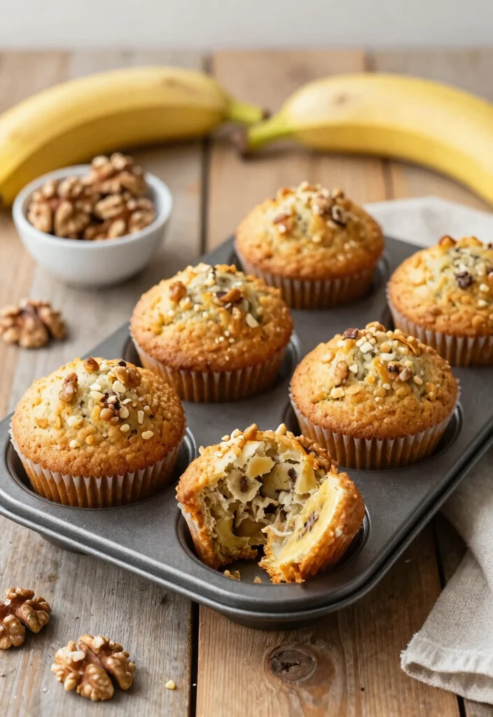 12 Banana Dessert Recipes for Simple Comfort Treats - 6. Banana Nut Muffins 1