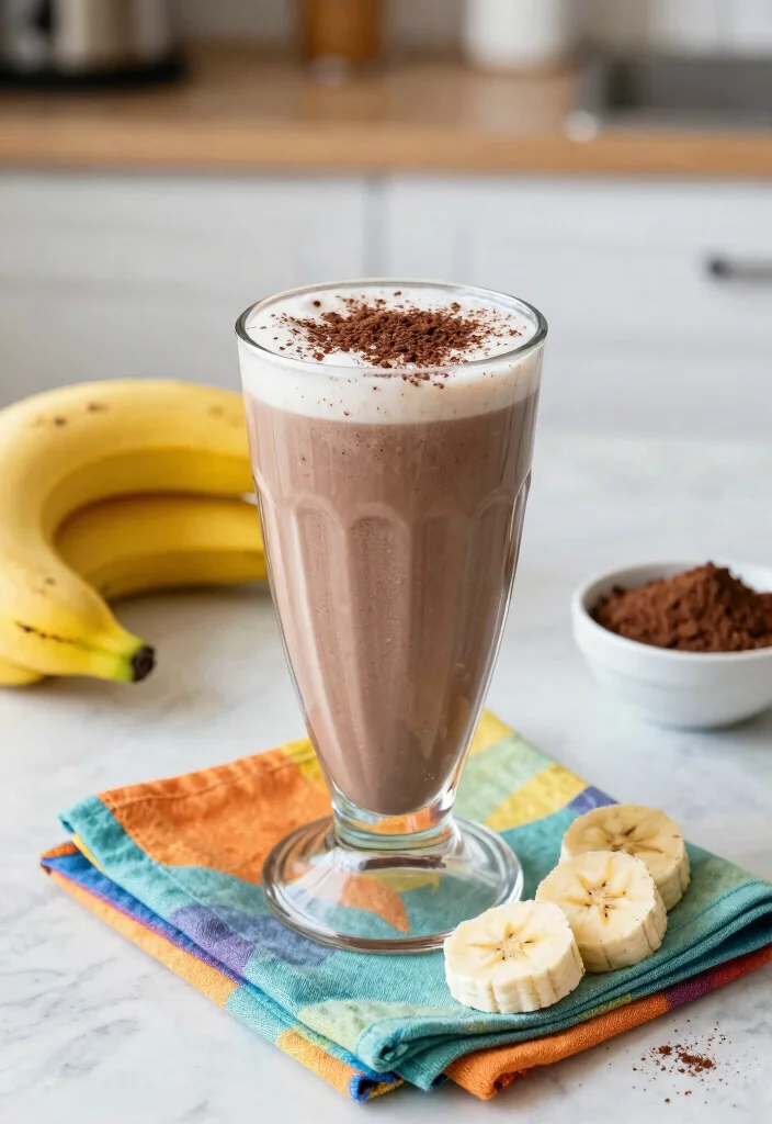 12 Banana Dessert Recipes for Simple Comfort Treats - 7. Banana Chocolate Smoothie 1