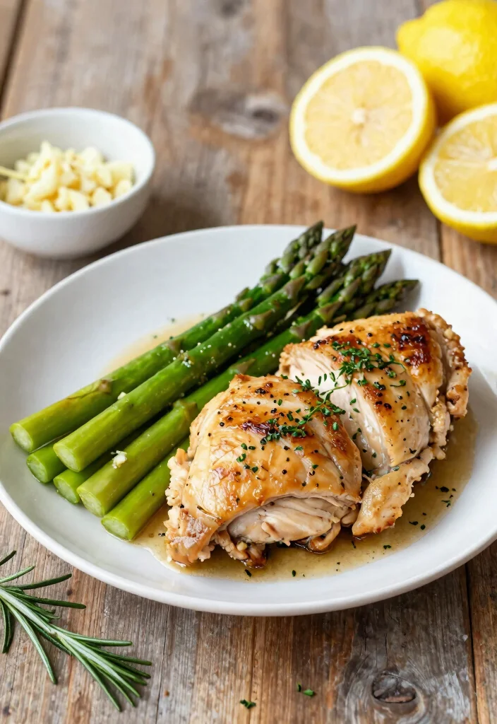 12 Easy Dinner Recipes for Busy Weeknights 1 12 Easy Dinner Recipes for Busy Weeknights - 1. One-Pan Lemon Garlic Chicken & Asparagus 1