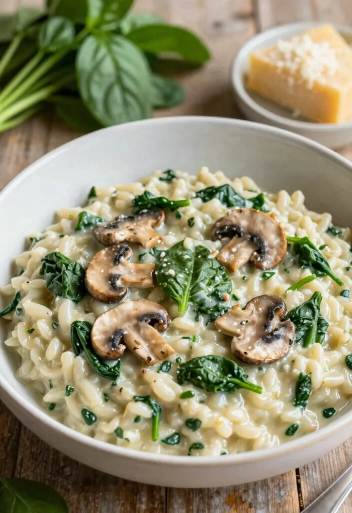 12 Easy Dinner Recipes for Busy Weeknights 100 12 Easy Dinner Recipes for Busy Weeknights - 10. Creamy Spinach & Mushroom Risotto 1