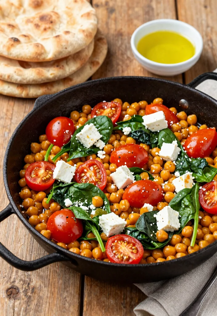 12 Easy Dinner Recipes for Busy Weeknights 45 12 Easy Dinner Recipes for Busy Weeknights - 5. Mediterranean Chickpea Skillet 1