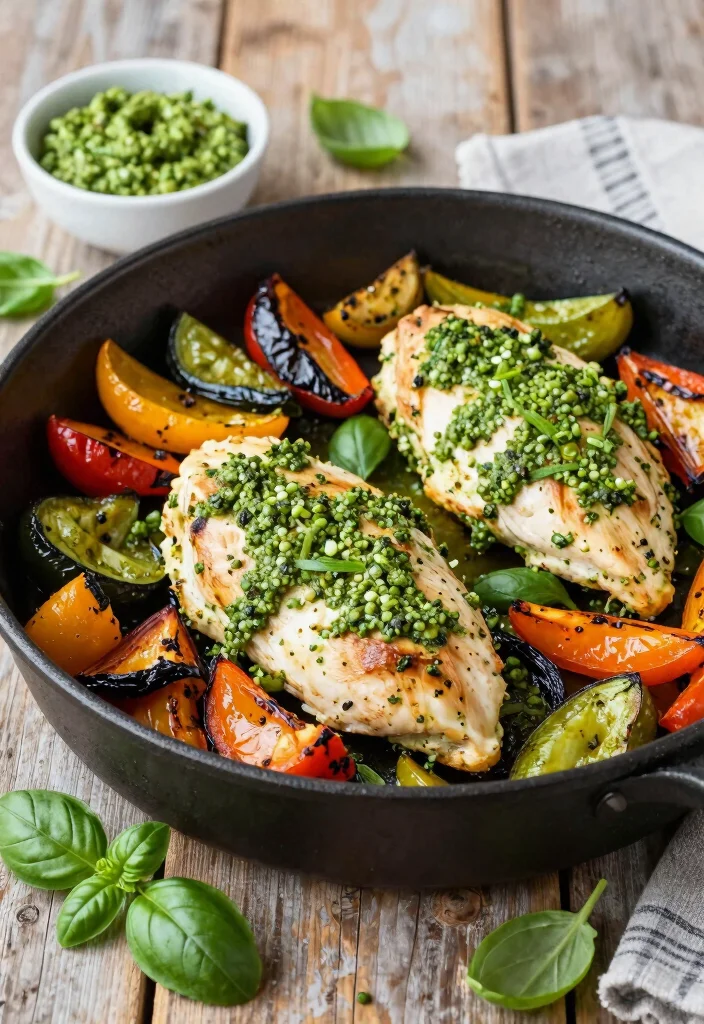 12 Easy Dinner Recipes for Busy Weeknights 89 12 Easy Dinner Recipes for Busy Weeknights - 9. One-Pan Pesto Chicken & Vegetables 1