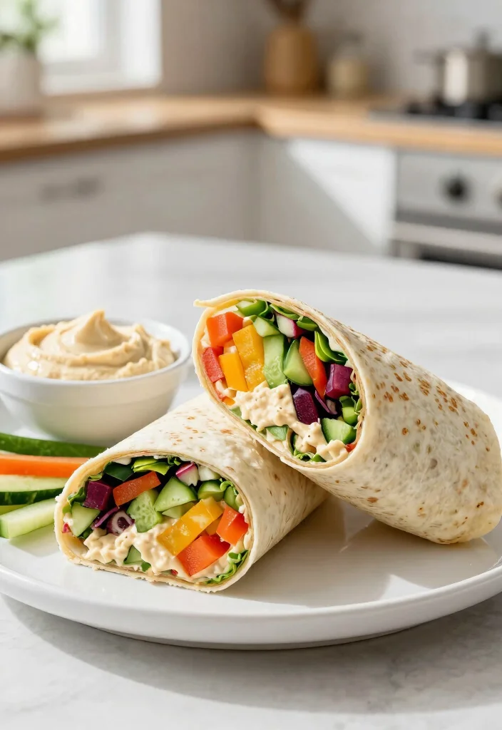 12 Easy Vegan Recipes Anyone Can Make at Home 56 12 Easy Vegan Recipes Anyone Can Make at Home - 6. Simple Hummus and Veggie Wrap 1