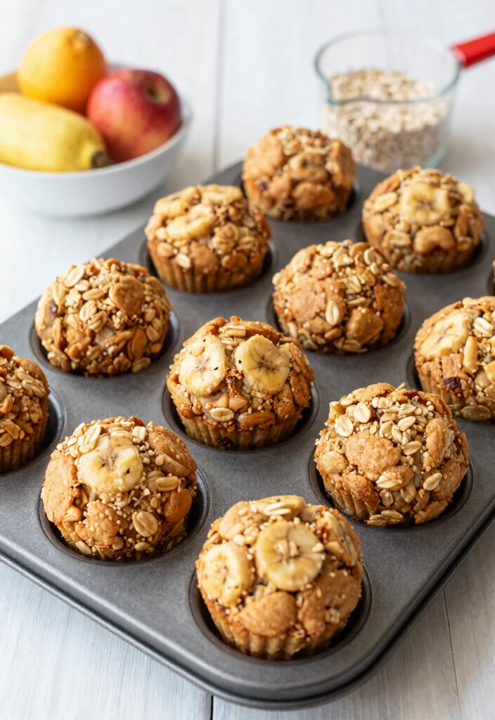 12 Healthy Banana Recipes for Easy Snacks and Desserts 56 12 Healthy Banana Recipes for Easy Snacks and Desserts - 6. Baked Banana Oatmeal Cups 1