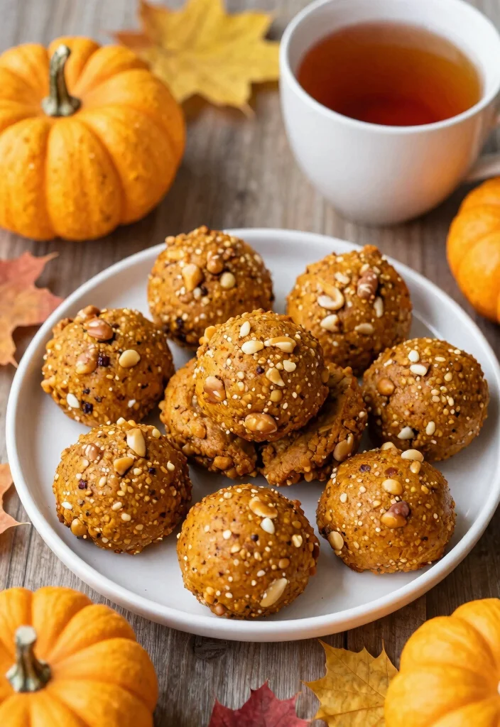 12 Healthy Fall Recipes for Cozy Wholesome Eating 111 12 Healthy Fall Recipes for Cozy Wholesome Eating - 11. Pumpkin Spice Energy Bites 1
