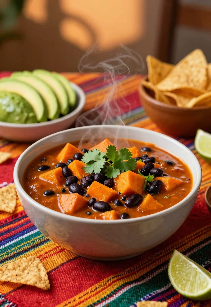 12 Healthy Fall Recipes for Cozy Wholesome Eating 12 12 Healthy Fall Recipes for Cozy Wholesome Eating - 2. Sweet Potato and Black Bean Chili 1