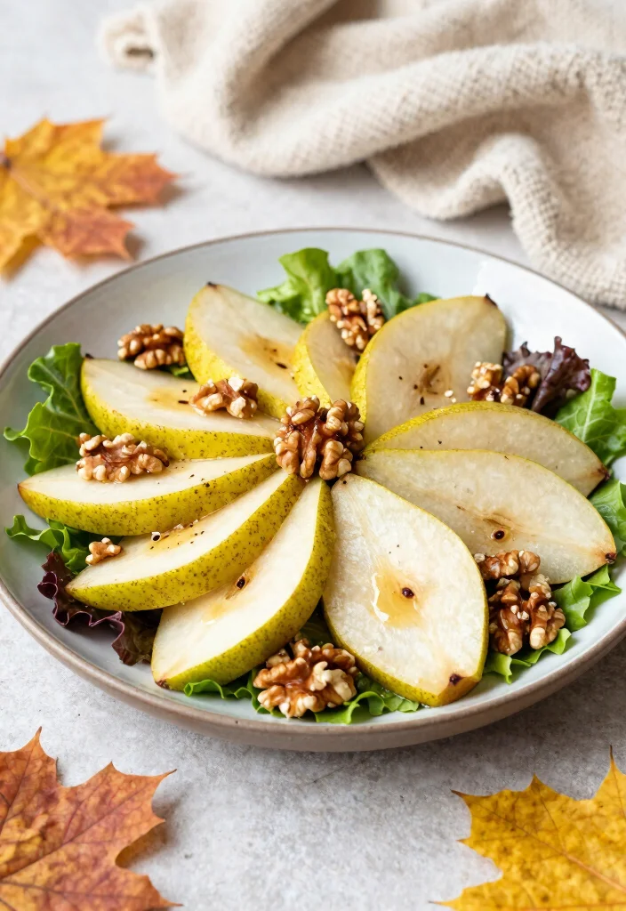 12 Healthy Fall Recipes for Cozy Wholesome Eating 78 12 Healthy Fall Recipes for Cozy Wholesome Eating - 8. Spiced Pear and Walnut Salad 1