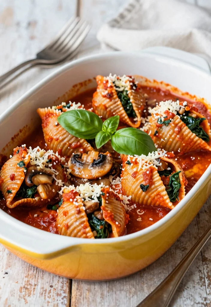 12 Healthy Fall Recipes for Cozy Wholesome Eating 89 12 Healthy Fall Recipes for Cozy Wholesome Eating - 9. Mushroom and Spinach Stuffed Shells 1