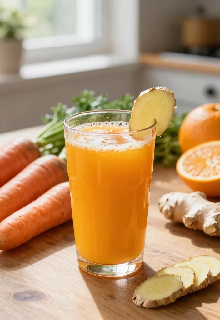 12 Healthy Juice Recipes for Refreshing Daily Nutrition - 2. Carrot-Ginger Zing 1