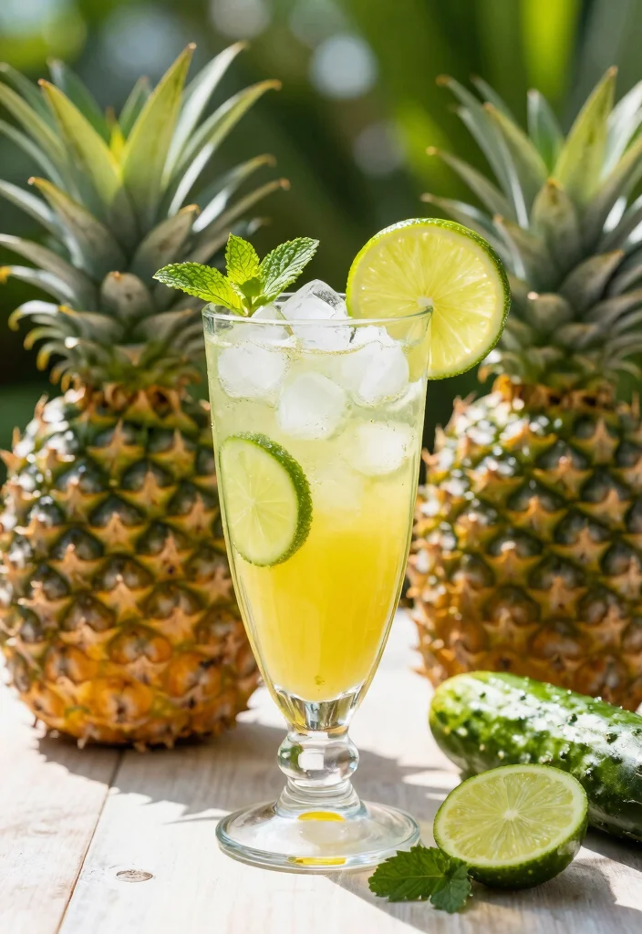 12 Healthy Juice Recipes for Refreshing Daily Nutrition - 4. Pineapple-Cucumber Cooler 1