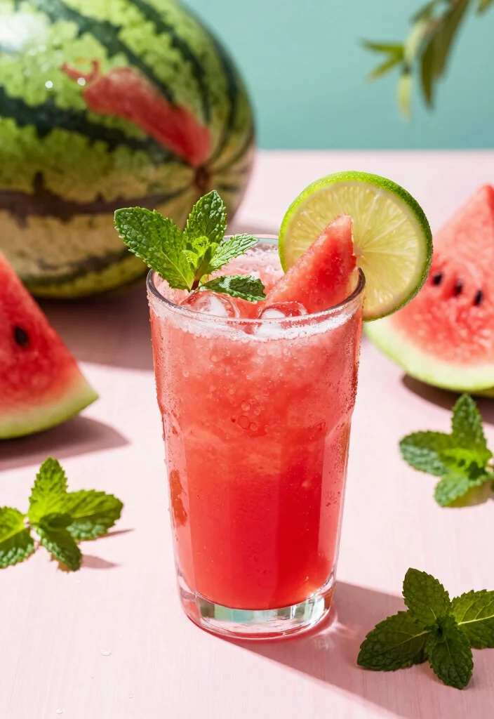 12 Healthy Juice Recipes for Refreshing Daily Nutrition - 5. Watermelon-Mint Refresher 1