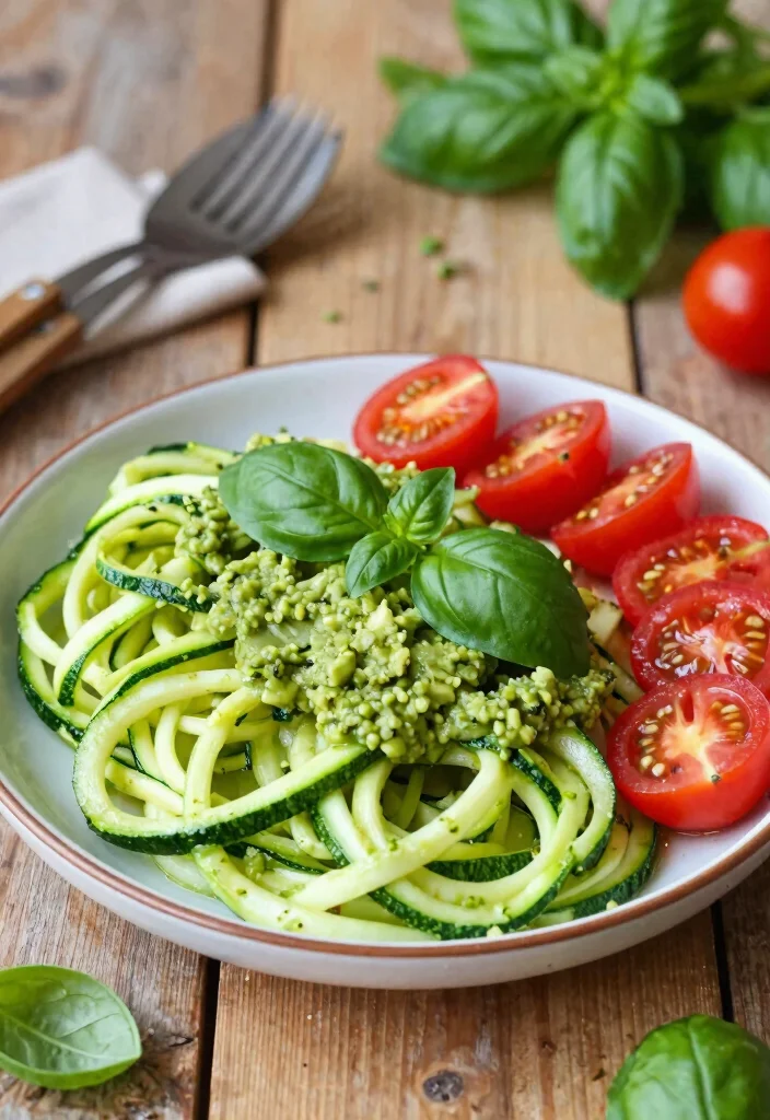 12 Healthy Summer Dinner Recipes for Light Fresh Meals - 1. Zucchini Noodles with Avocado Pesto 1