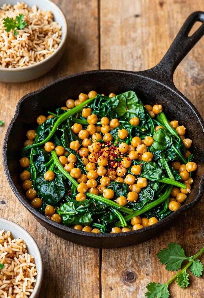 12 Heart Healthy Recipes for Nutritious Daily Cooking 23 12 Heart Healthy Recipes for Nutritious Daily Cooking - 3. Spinach and Chickpea Stir-Fry 1