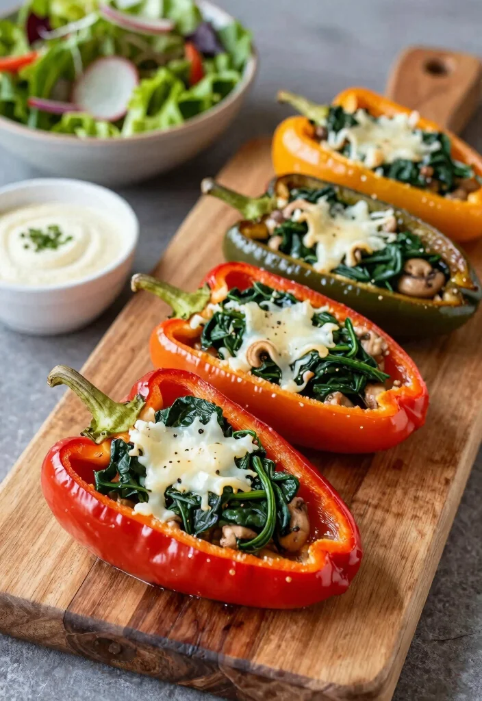 12 Keto Crockpot Recipes for Hands Off Cooking 111 12 Keto Crockpot Recipes for Hands Off Cooking - 11. Mushroom and Spinach Stuffed Peppers 1