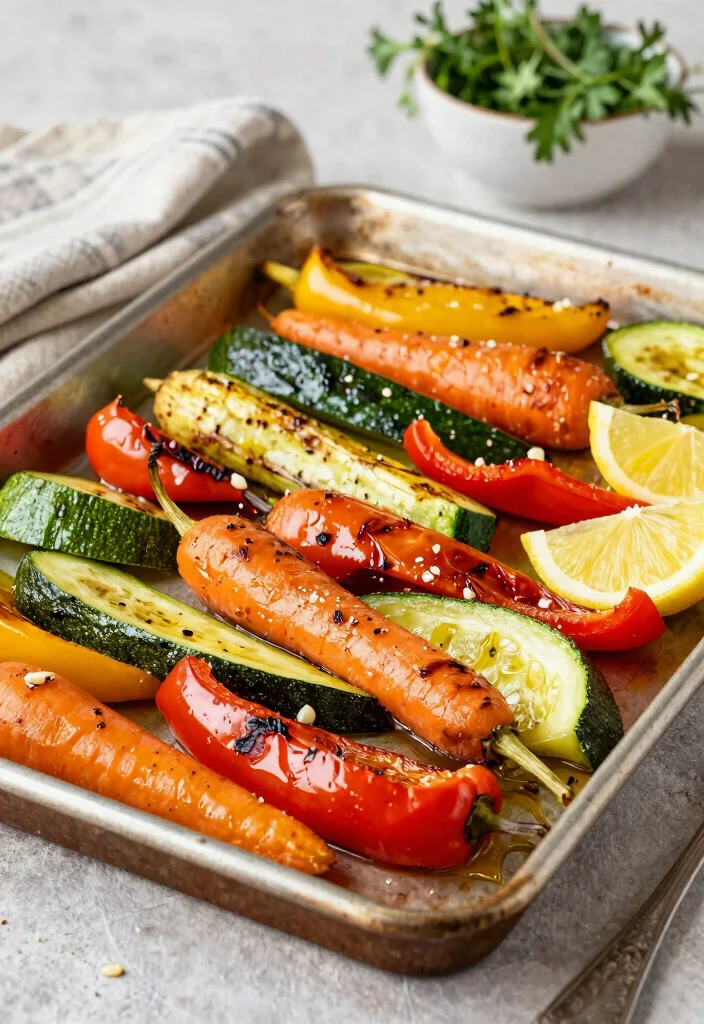 12 Light Dinner Recipes for Easy Healthy Nights - 10. Lemon Garlic Roasted Vegetables 1