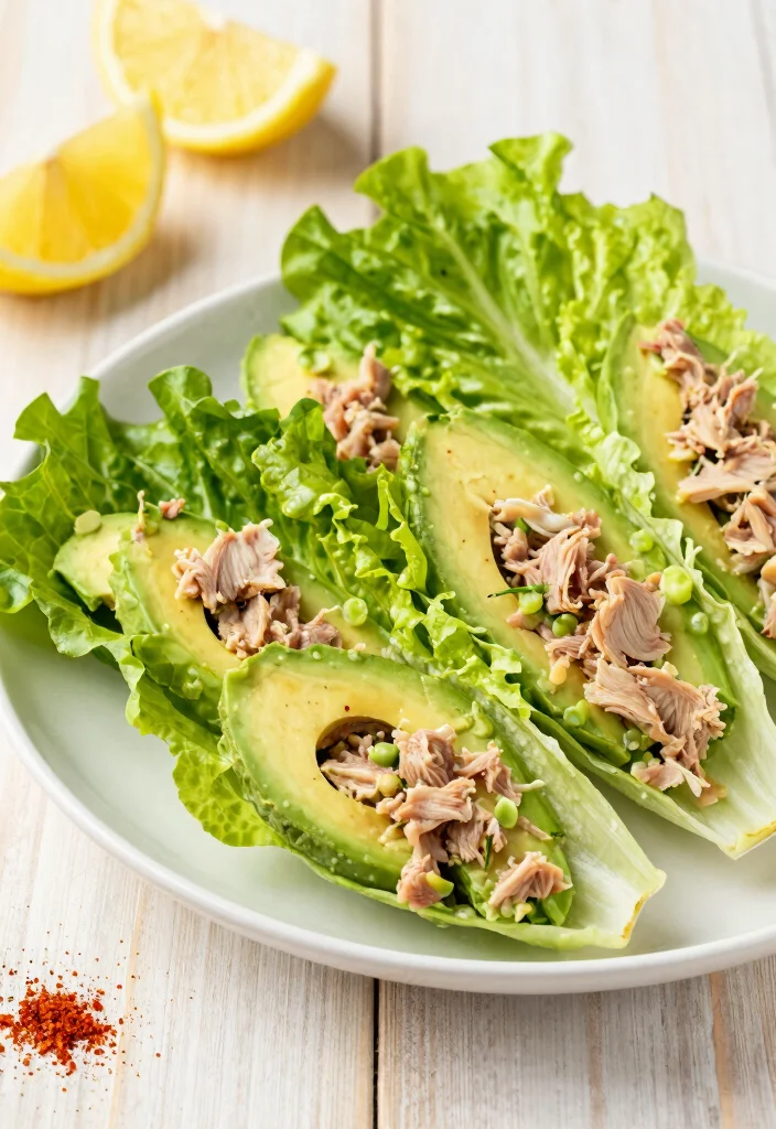 12 Low Carb Dinner Recipes for Light Satisfying Meals 122 12 Low Carb Dinner Recipes for Light Satisfying Meals - 12. Avocado and Tuna Salad Lettuce Wraps 1