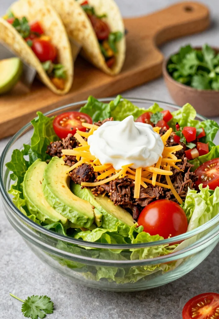 12 Low Carb Keto Recipes for Everyday Meals 34 12 Low Carb Keto Recipes for Everyday Meals - 4. Keto Taco Salad 1