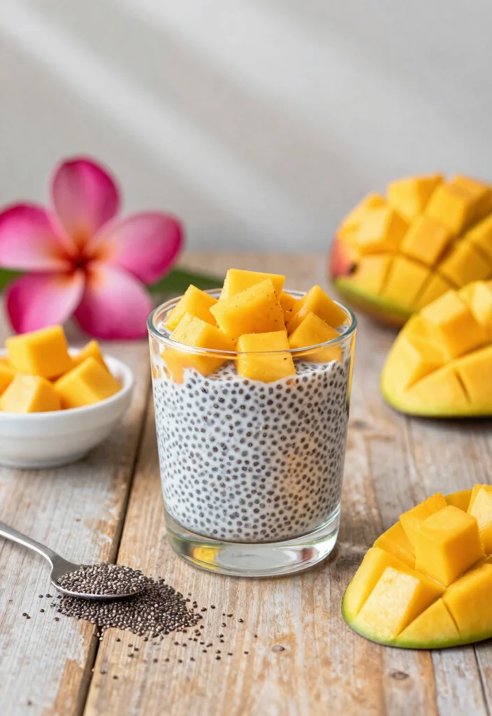 12 Mango Dessert Recipes for Bright Tropical Sweets - 1. Mango Coconut Chia Pudding 1