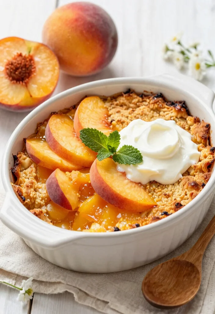 12 Peach Dessert Recipes for Fresh and Juicy Flavor 1 12 Peach Dessert Recipes for Fresh and Juicy Flavor - 1. Fresh Peach Crisp 1
