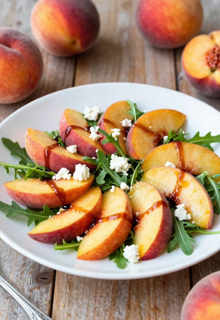 12 Peach Dessert Recipes for Fresh and Juicy Flavor 100 12 Peach Dessert Recipes for Fresh and Juicy Flavor - 10. Peach Salad with Feta 1