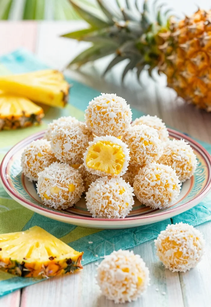 12 Pineapple Dessert Recipes for Sweet Tropical Desserts 68 12 Pineapple Dessert Recipes for Sweet Tropical Desserts - 7. Pineapple Energy Bites 1