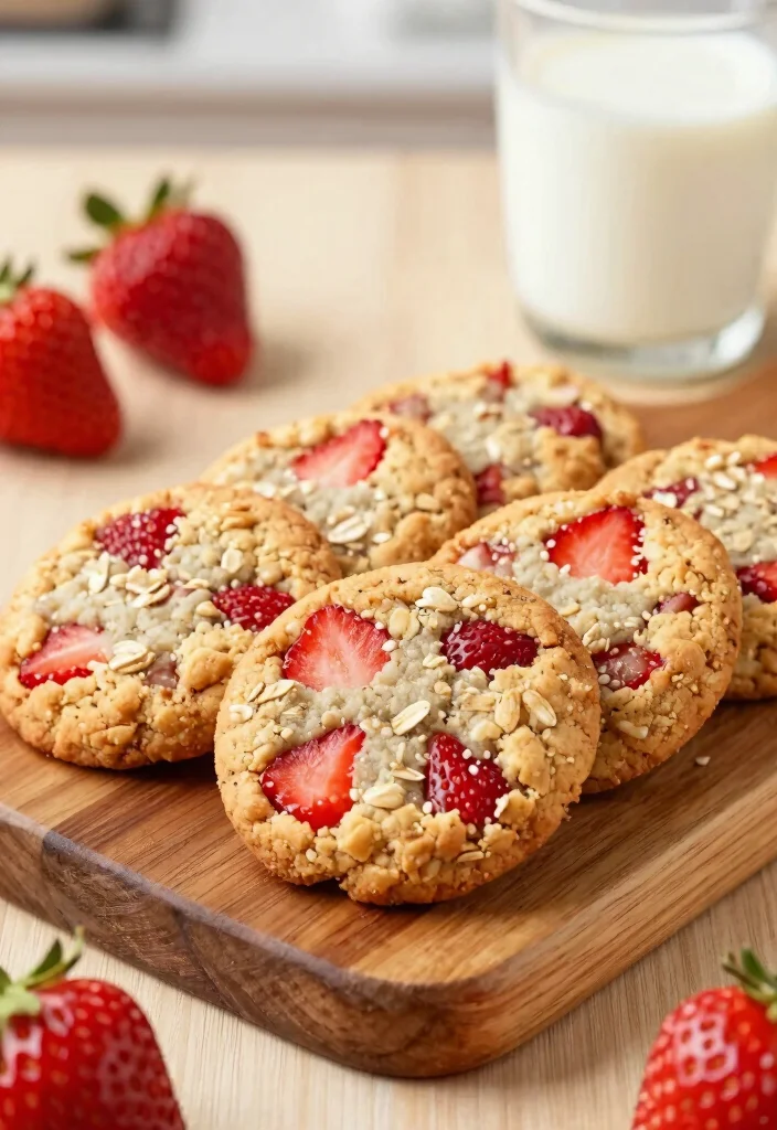 12 Strawberry Dessert Recipes with Fresh Seasonal Taste 45 12 Strawberry Dessert Recipes with Fresh Seasonal Taste - 5. Strawberry Oatmeal Cookies 1