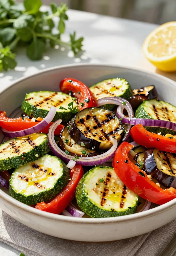 12 Summer Dinner Recipes for Light Seasonal Meals - 2. Mediterranean Grilled Veggie Salad 1