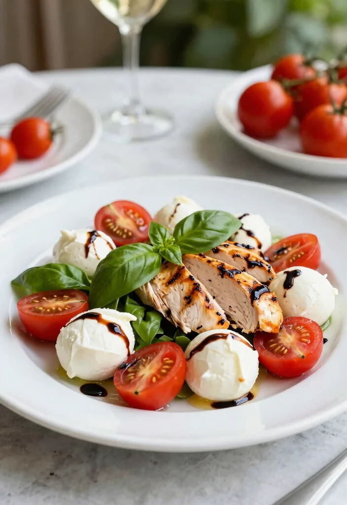 12 Summer Dinner Recipes for Light Seasonal Meals - 9. Caprese Salad with Grilled Chicken 1