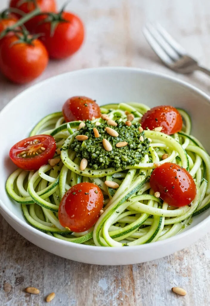 12 Vegan Dinner Recipes for Simple Weeknight Meals 122 12 Vegan Dinner Recipes for Simple Weeknight Meals - 12. Zucchini Noodles with Pesto 1