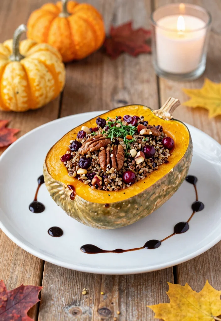 12 Vegan Thanksgiving Recipes for a Plant Based Feast 12 12 Vegan Thanksgiving Recipes for a Plant Based Feast - 2. Savory Stuffed Acorn Squash 1