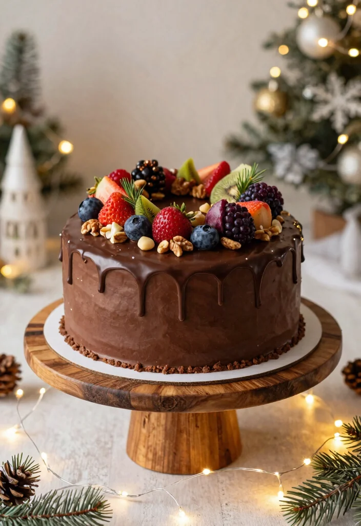 14 Christmas Dessert Recipes for a Festive Holiday Table 144 14 Christmas Dessert Recipes for a Festive Holiday Table - 14. Vegan Chocolate Fruit Cake 1