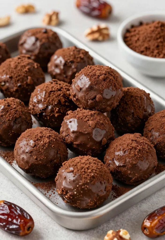 14 Dessert Recipes for Easy Sweet Treats at Home 5. Raw Chocolate Energy Bites 0