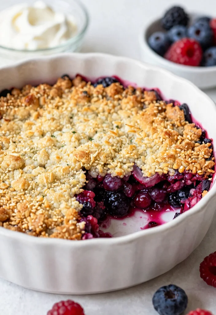 14 Dessert Recipes for Easy Sweet Treats at Home 7. Healthy Berry Crisp 0